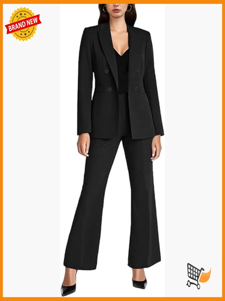 Women's 2 Piece Blazer Pantsuit Set Business Casual Office Suit